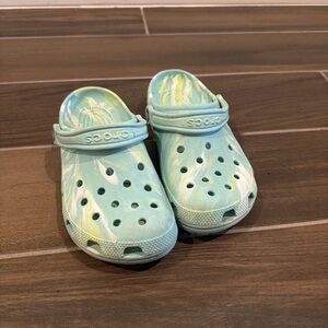 CROCS Kids' Blue and Yellow Water Shoes
